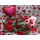 (25) Red roses in basket  + balloon + bear