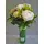 Paeonias bouquet (5) stems with greens in vase