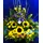Basket arrangement  with season summer flowers