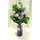 Roses "Safi"  Exclusive Purple Color. Wedding favourites. (11) stems bouquet with greens in vase.