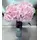 Hydrangeas Verena (5) stems in glass vase with colored gel !!!