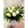 (10) λευκά τριαντάφυλλα Α' 60εκ. Ολλανδικά με πρασινάδες.+ Βάζο + Λευκό Χρωματισμένο Νερό!