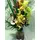 Winter flowers in glass vase