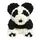 Roses Teddy Bear "Panda". Dim. 40cm.