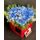 Valentine's Heart. (21) Blue Roses Colors. In Heart Shaped Box.