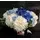 Yacht flower services. Hydrangeas Verena (12) stems in glass vase with colored gel !!! (Random Colors)