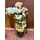Valentine Mini Orchid. Love plant in glass vase, teddy, leds and decoration