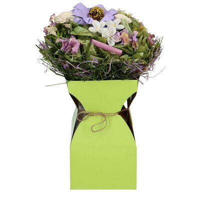 Bouquet in water. Season Flowers in Wrapping Vase