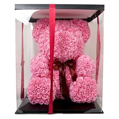 Roses Teddy Bear. Dim. 70cm. In "Decorative Package".
