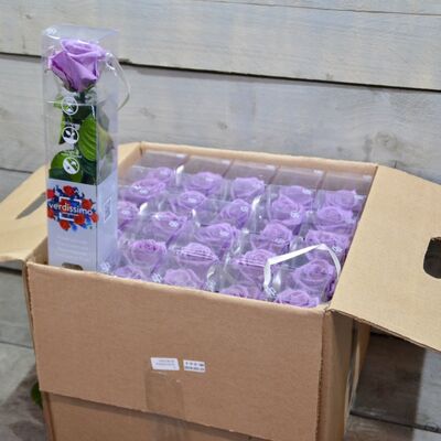 Βαλσαμωμένο "4ever"  τριαντάφυλλο σε "Διακοσμητική  Τσάντα".