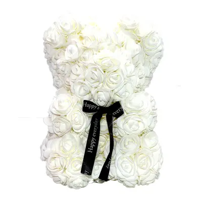 Roses Teddy Bear. Dim. 25cm. In "Decorative Package ". (1)piece. Blue, Pink, Red, White.