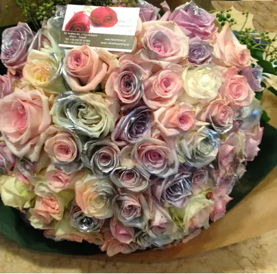 Pink & White Roses Roses Bouquet !!! (100 stems with greens).Special