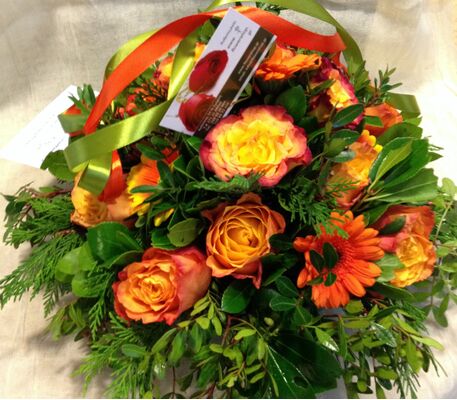 Flower  arrangement with orange flowers