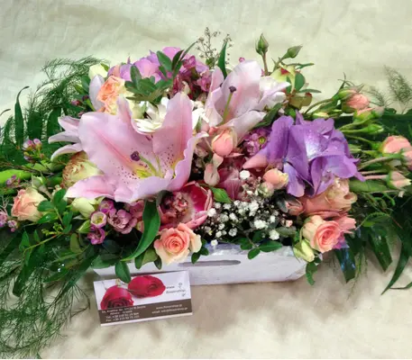 Spring  pot with Joyful  flowers