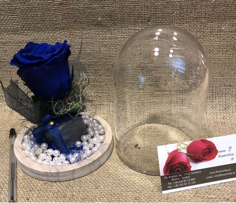 Τριαντάφυλλο βαλσαμωμένο (1) Τεμ. σε σύνθεση. "Η Πεντάμορφη & Το Τέρας " Σπέσιαλ.