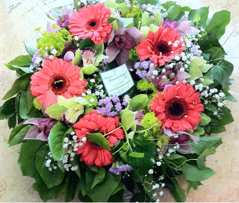 Spring colorful Wreath !!!(on oasis moss base diam.appr. 0,40m)