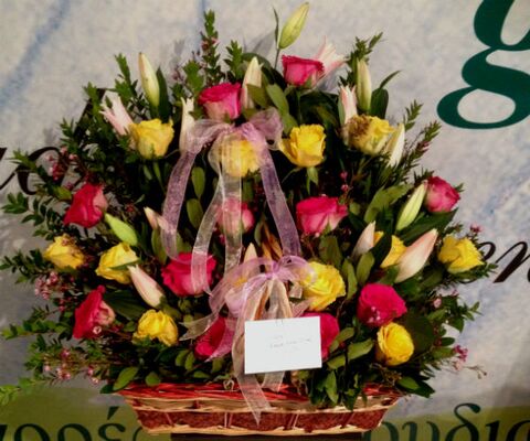 Roses & Oriental Lillies  In Basket !!!