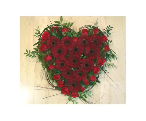 Red flower heart
