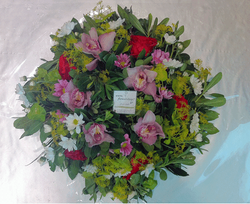 Spring colorful Wreath !!!(on oasis moss base diam.appr. 0,40m)