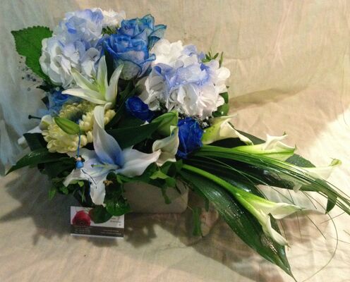 Arrangement of flowers for new born baby