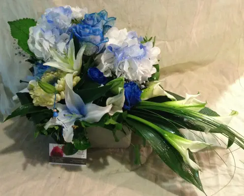 Arrangement of flowers for new born baby
