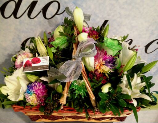White & Green Flowers Basket !!! Exclusive !!!