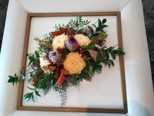 Flower Service For Yachts Marina Floisvos, Zeas, Astir.Table Tropical Arrangement