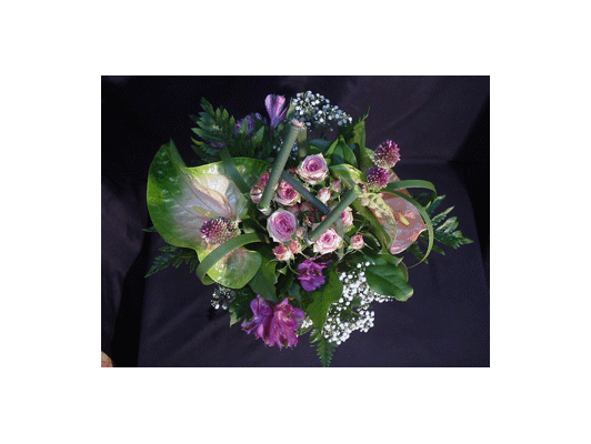 Bouquet in green and pink.Special.