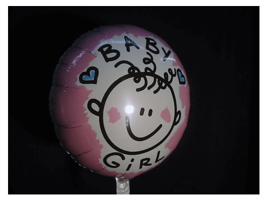 Balloon  new born girl