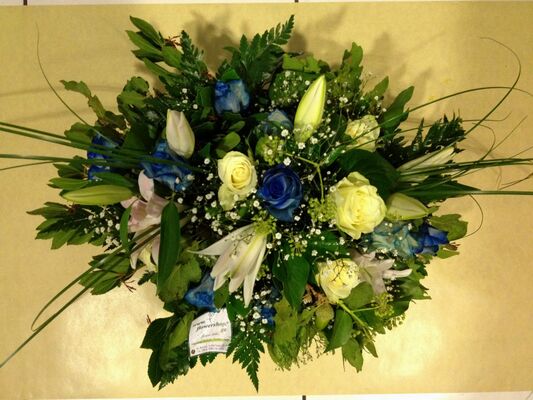 Arrangement of flowers for new born baby