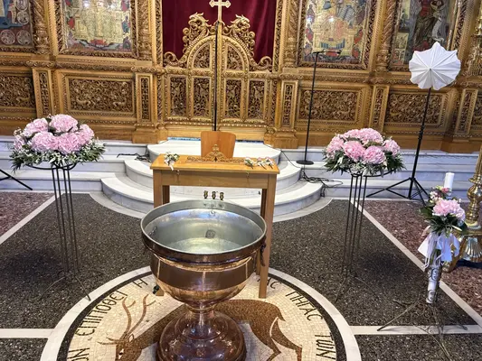 Βάπτιση Διακόσμιση με Ορτανσίες. Ροζ για Κοριτσάκι και Μπλε για Αγοράκι