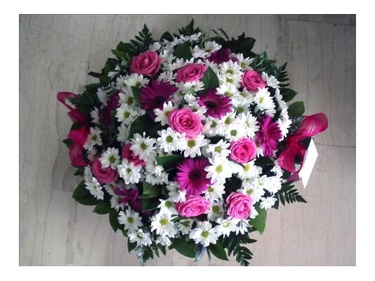 Round flower basket