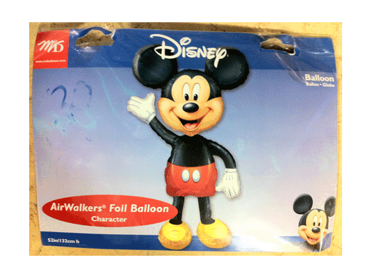 Balloon inflated with helium -"Mickey mouse walker" !!!