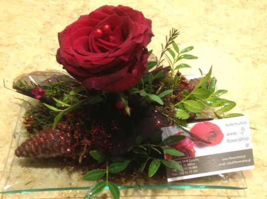 "ΈΝΑ" τριαντάφυλλο  σε βάζο ή ποτ