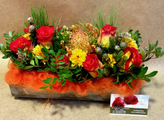 Flowers in  wooden frame !!!