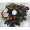 Christmas table arrangement with candle