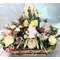 Flower arrangement in basket with Easter accessories + (4) bottles of liqueur & wine!!!