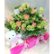 "Γλυκά" ανοιξιάτικα λουλούδια σε καλάθι + αξεσουαρ για νεογέννητο κοριτσάκι !!! + Αρκουδάκι + Σοκολατάκια !!!