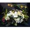 Glass tray with phalenopsis orchids