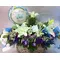 Arrangement of flowers for new born baby