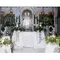 Green and white color flowers wedding decoration