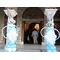 Baptismal ceremony. Human (cartoon) shape balloons.