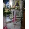 Wedding decoration. Arrow line flower arrangements.