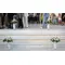Wedding church decoration Glass Vases outside