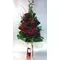 (21) red roses bouquet  A' quality Dutch gift wrapped with greens + VASE