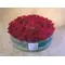 Red roses cake inside a glass cylinder jar !!!