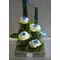 Roses and snake grass (baboo) in vertical parallel arrangement
