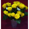 Ανθοδέσμη από (20) κίτρινα Ολλανδικά τριαντάφυλλα Α' ποιότητος με πρασινάδες