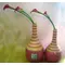 Pair of ceramic jugs with callas