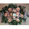 Basket with exclusive flowers and mikado sticks